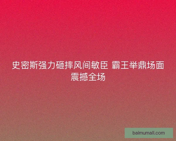 史密斯强力砸摔风间敏臣 霸王举鼎场面震撼全场